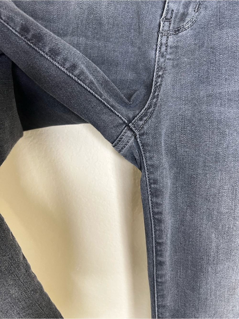 NTM: Judy Blue Skinny Jeans Size 5/27 Black Gray Wash Raw Hem Stretch Denim - Picture 8 of 16